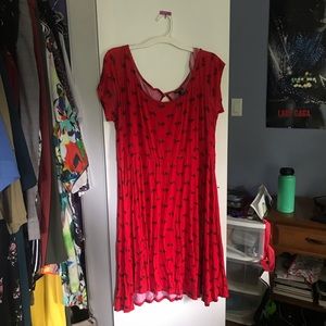 Torrid bright red bicycle dress